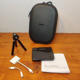 Brookstone Mp25 Mp 25 907978 Usb Dlp Ti Micro Pocket Projector Accessories Stand Case