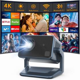Cshidworld 680358104003 Projector With Wifi And Bluetooth Native 1080p 4k Supported