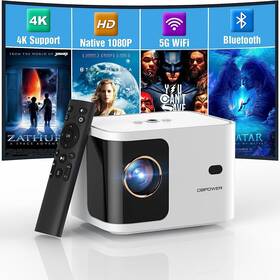 Db Power D0102hgex4y 5g Wifi Mini Bluetooth Projector 4k Support 300 Ansi Hd 1080p Portable Video Pr