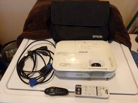 Epson H436b S11 H436a Lcd Projector With Remote Cords Bag Media And Pointer Works