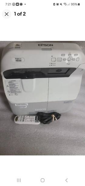 Epson V11h452520w Sewing Brightlink 485wi 480 Ultra Short Lcd Projector With New Lamp