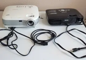 H310 Epson Vt40 Lot Of 2 Lcd Projectors-parts Only Untested- 1 A And Nec