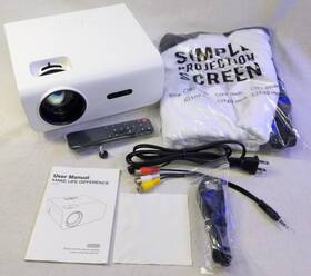 Groview 611419536167 Hmdi Projector 12000 Lux Native 1080p Support 4k Outdoor Movie Night
