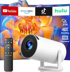 Hotpeak 758918449786 Mini Projector With Wifi&bluetooth 2025 4k Support Android 11.0/tv/hdmi/usb/stick