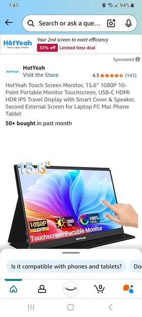 Hotyeah P161a10g Portable Monitor