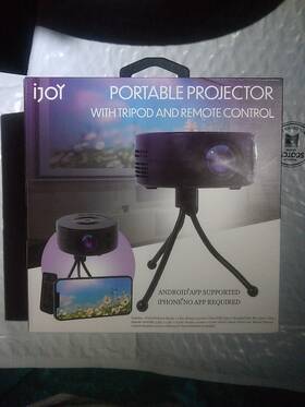 Ijoy 8003281 Portable Projector With Tripod And Remote Control New Sealed Box