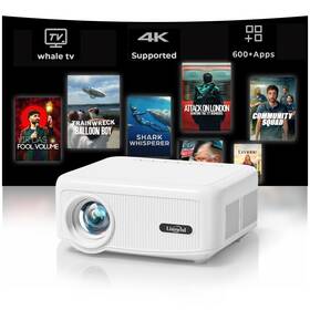 Lisowod 774882312802 Projector With Wifi And Bluetooth 1500 Ansi 600 Native Apps Netflix