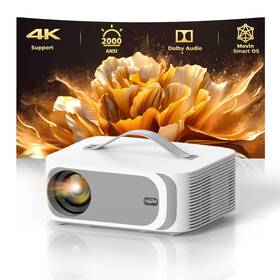 Lisowod 774882559986 Ai Movin 2.0 Os/2000 Ansi/official-apps Outdoor-projector-4k With Wifi And Bluet