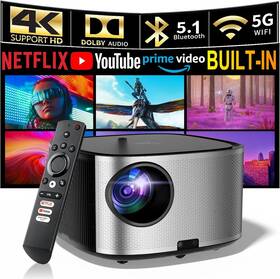 Meer 720158410963 4k Smart Projector Wifi Bluetooth 500 Ansi Auto Focus And Keystone