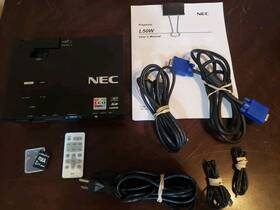 Nec Lp-50w Np-l50w Led Mobile Projector Tested Working 35 Hours Speakers Remote Cables