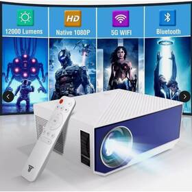 Projector Gc03 Wielio 1080p 12000 Lumen 4k Portable Home Video Wifi And Bluetooth