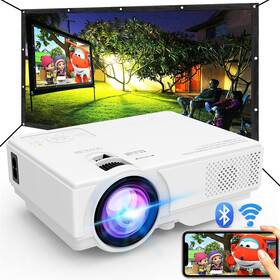 Proxxi 445035730790 Wifi And Bluetooth Mini Projector 1080p Outdoor Home Entertainment 2024 Upgrade