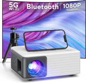 Proxxi 744110034738 Portable 1080p Mini Projector With Wifi Bluetooth And Stand For Home/outdoor Proxxi 744110034738 Portable 1080p Mini Projector With Wifi Bluetooth And Stand For Home/outdoor