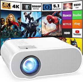 Proxxi 744110828511 1080p Full Hd Bluetooth Mini Projector With Speaker For Outdoor Use