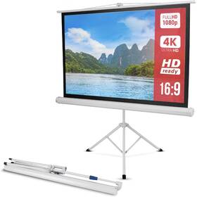 Pyle 068888763349 50 Inch Portable Projector Screen With Tripod Stand Open Box