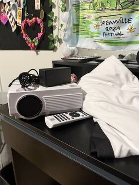 Rca Ex5220 Working Projector White Portable Tabletop With Sheet Remote And Power Adapter