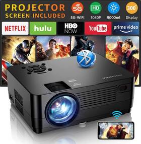 Roconia 084045908835 150 Inch Class Fhd 1080p Led Projector