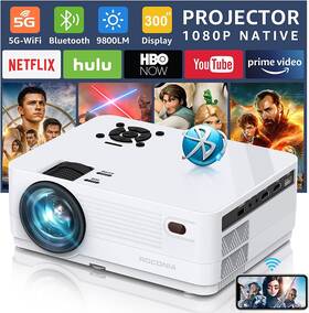 Roconia 092733161813 110 Inch Class Fhd 1080p Lcd Projector Q5