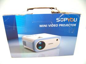 Sopyou 768649942999 Mini Projector Native 1080p Full Hd 9000l Movie Outdoor Blue