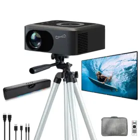 Supersonic 639131201828 Sc-182mpk 720p Hd Bluetooth Portable Led Projector With Sound Bar S