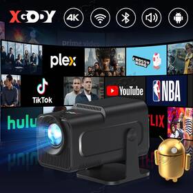 Xgody Hy320-gimbal 4k Uhd Projector Android Tv Movie Smart 5g Wifi Bluetooth Beamer Home Theater Us