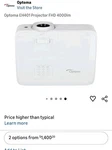 Optoma EH401 Projector Fhd 4000LM Used. Price: $490.00.