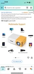 Meer Mini Projector,portable Movie Projector,smart Home Projector,neat Used. Price: $19.00.
