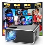 Fudoni Projector With Wifi And Bluetooth 4K Supported Upgraded 18000L New In Box. Price: $62.38.