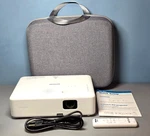 Epson Epiqvision Flex CO-W01 3LCD Projector HA86A W/ Remote & Gray Carrying Case Used. Price: $299.95.