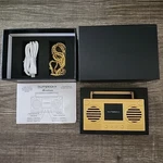 Bumpboxx Gold Bluetooth Wireless Speaker Microboom W/charger & Chain Open. Price: $39.95.