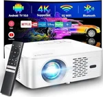 Cibest G1 Projector 4K Support With 5G Wifi Bluetooth Native 1080P -silver/white New. Price: $129.95.