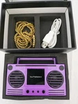 Bumpboxx Purple Bluetooth Wireless Speaker Microboom W/charger & Chain Open. Price: $37.00.